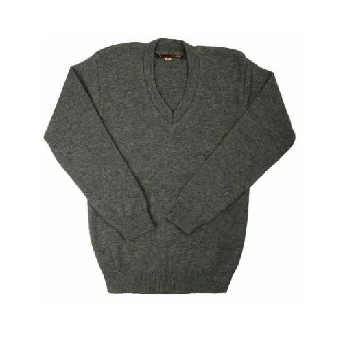 Oswal 350 gsm Full Sleeve Grey Sweater, Size: Medium